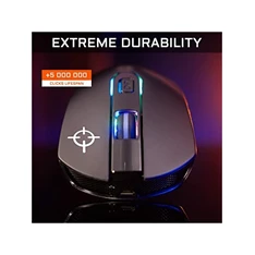 The G-Lab KULT-XENON Vezeték nélküli Gamer Egér - KULT XENON (5000 DPI, 6 gomb, makro, RGB LED, fekete)