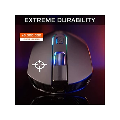 The G-Lab KULT-XENON Vezeték nélküli Gamer Egér - KULT XENON (5000 DPI, 6 gomb, makro, RGB LED, fekete)