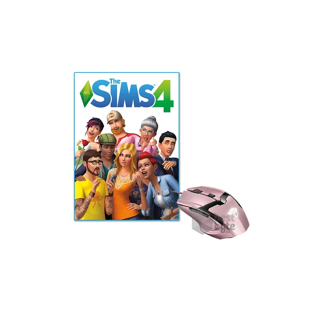 The SIMS 4 PC játékszoftver + Trust GXT 101P Gav USB gamer pink egér csomag