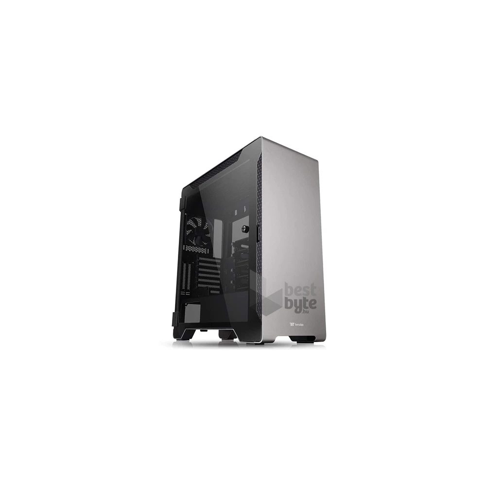 Thermaltake A500 Aluminum Tempered Glass Edition táp nélküli ablakos Mid Tower számítógépház szürke
