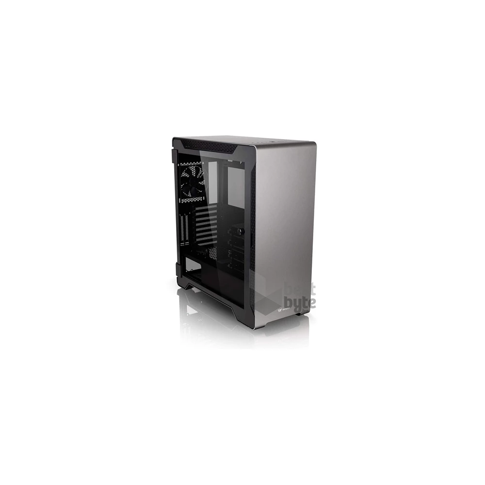 Thermaltake A500 Aluminum Tempered Glass Edition táp nélküli ablakos Mid Tower számítógépház szürke