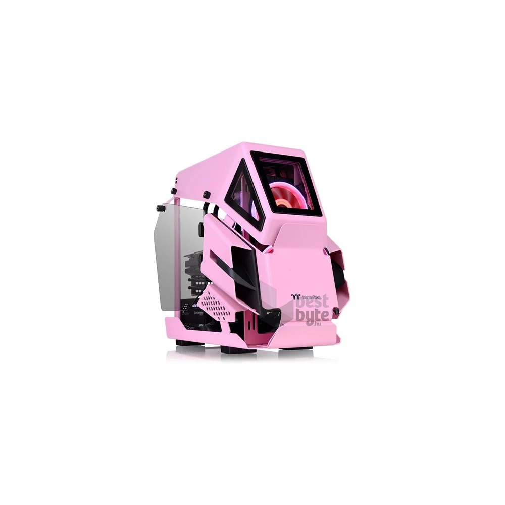 Thermaltake AH T200 Pink táp nélküli ablakos MT Mini Tower számítógépház rózsaszín