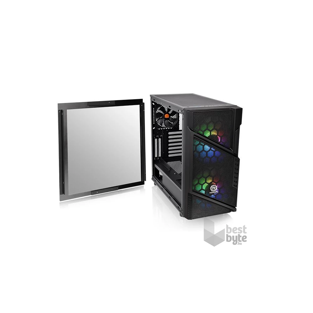 Thermaltake Commander C31 TG ARGB Fekete ablakos (Táp nélküli) ATX ház