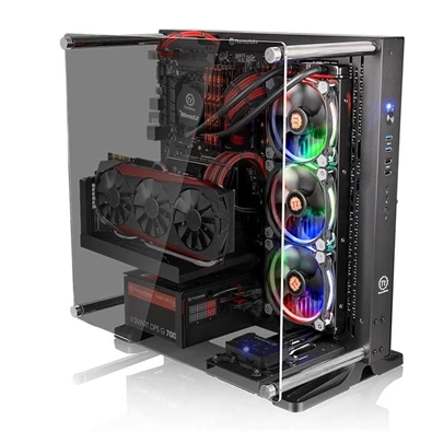 Thermaltake Core P3 TG Fekete nyitott (Táp nélküli) ATX ház
