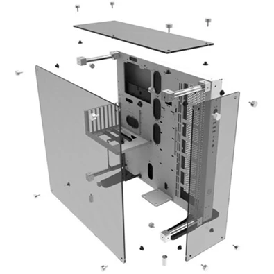 Thermaltake Core P5 Tempered Glass Snow Edition táp nélküli ablakos ATX számítógépház fehér
