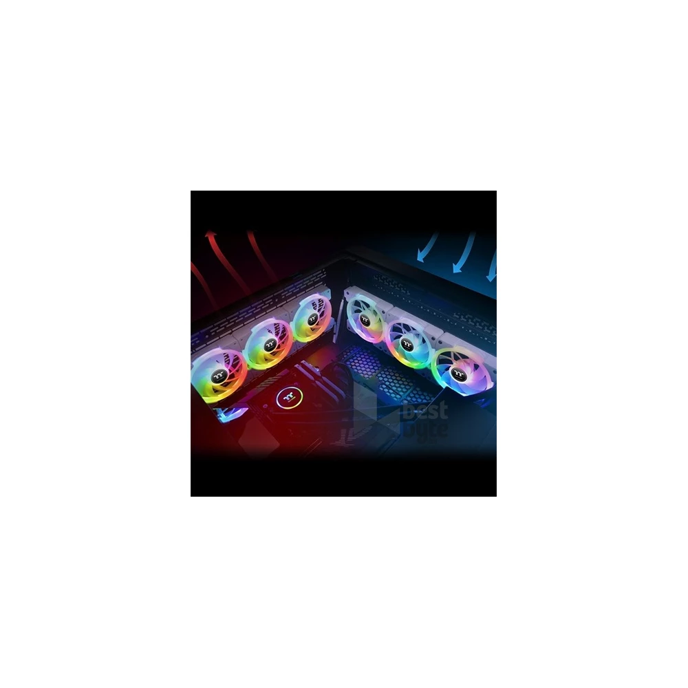 Thermaltake SWAFAN EX14 RGB TT Premium Edition (3-Fan Pack) rendszerhűtő ventilátor kit fehér