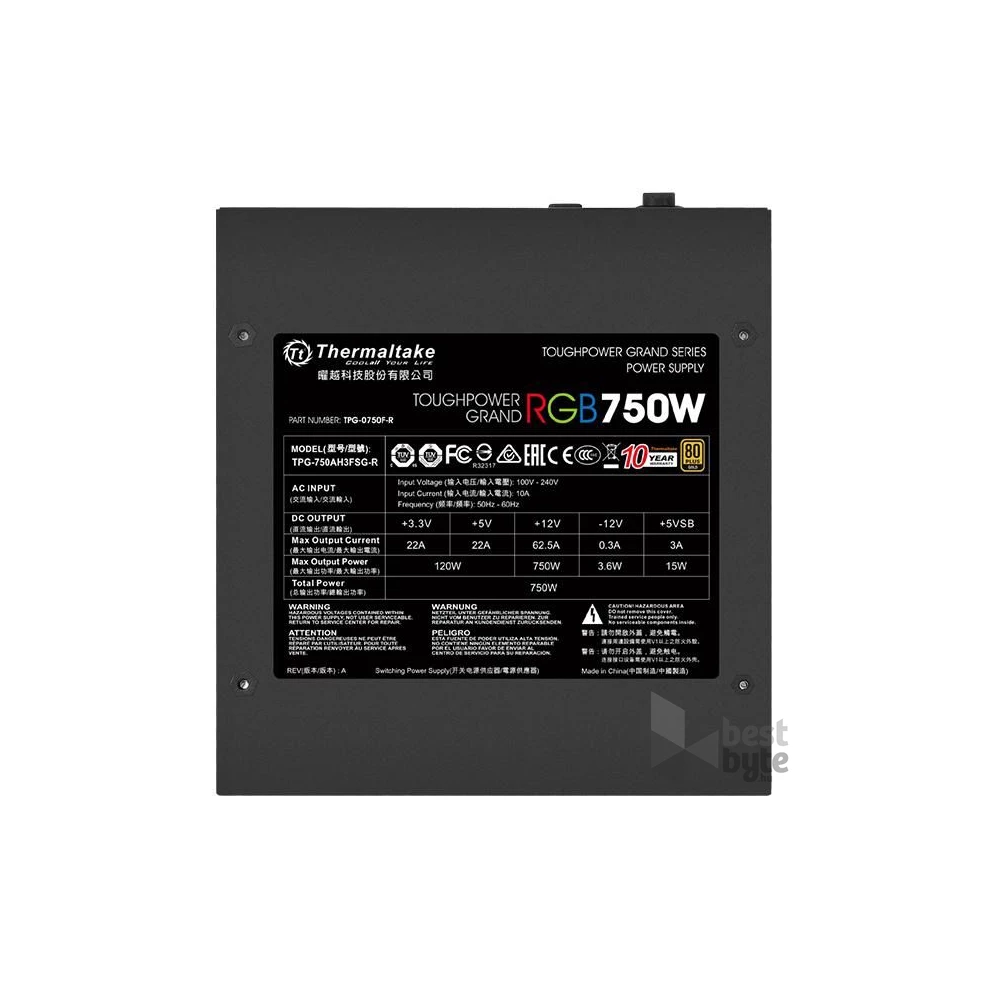 Thermaltake Toughpower Grand RGB 750W moduláris tápegység