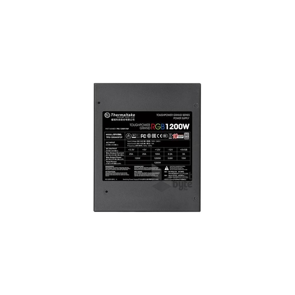 Thermaltake Toughpower Grand RGB ATX gamer tápegység 1200W 80+ Platinum BOX