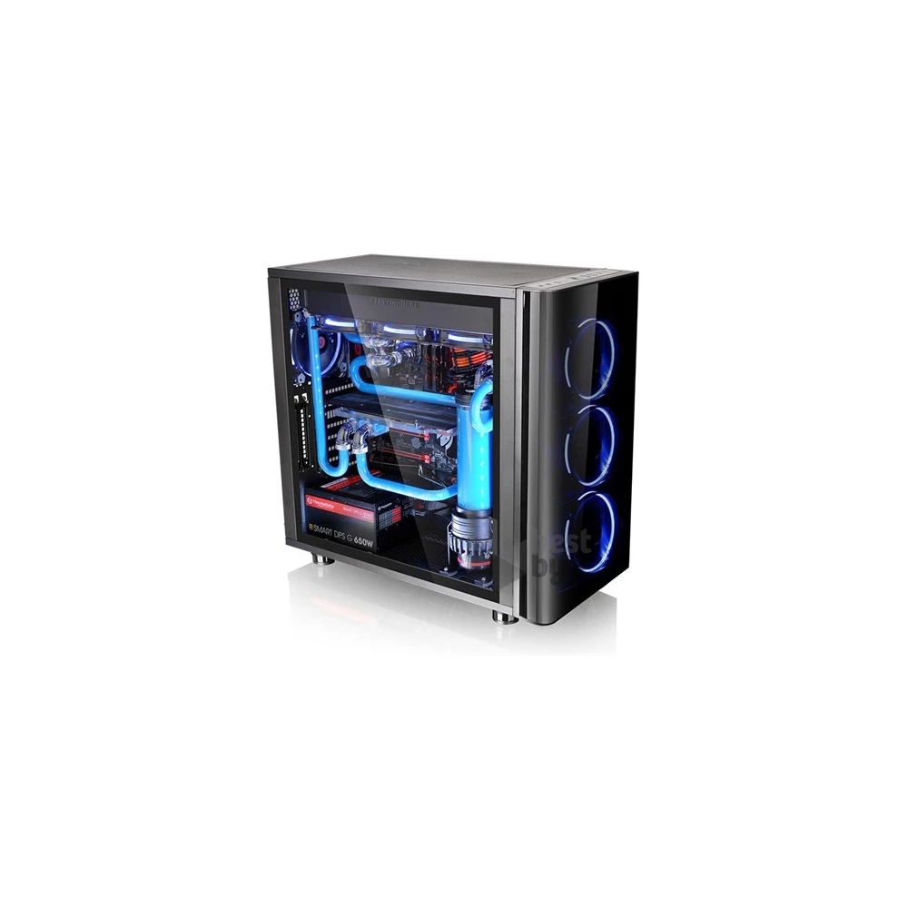 Thermaltake View 31 Tempered Glass Edition táp nélküli ablakos Mid Tower számítógépház fekete