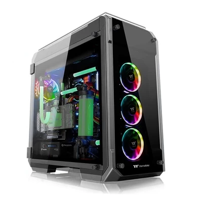 Thermaltake View 71 TG RGB Fekete ablakos (Táp nélküli) E-ATX ház