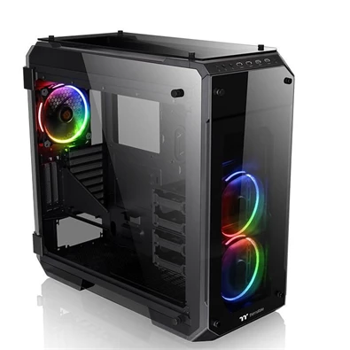 Thermaltake View 71 TG RGB Fekete ablakos (Táp nélküli) E-ATX ház