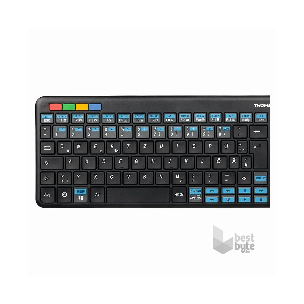Thomson 132699 ROC3506 4 az 1-ben fekete multimédiás vezeték nélküli érintőpados LG Smart TV billentyűzet