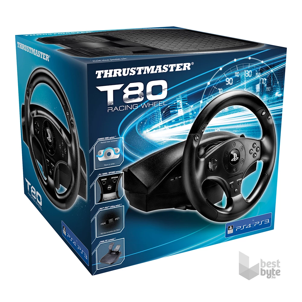 Thrustmaster 4160598 T80 PS3/PS4/PS5 pedál + kormány