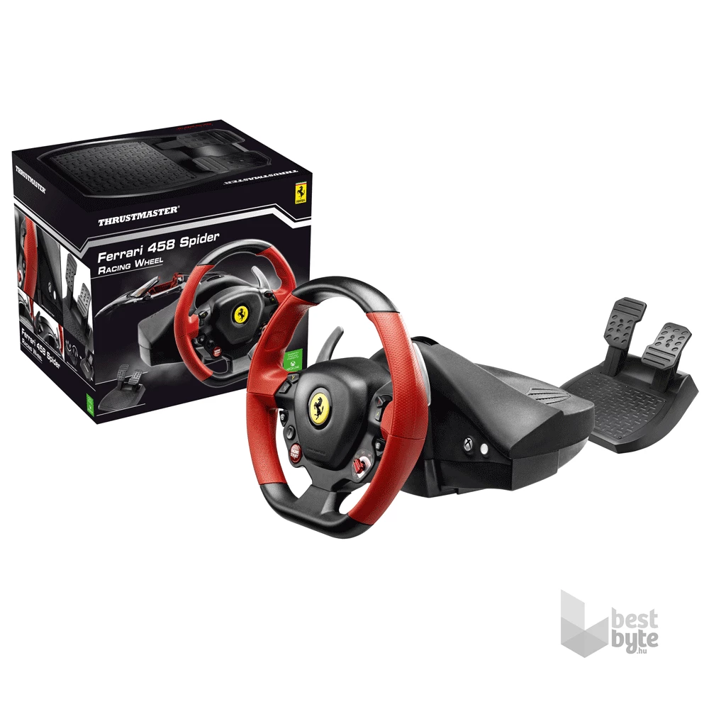 Thrustmaster 4460105 Ferrari 458 Spider kormány Xbox One + pedál (Újracsomagolt)