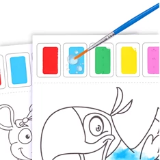 Topwrite Kids 10 darabos 2 ecsetes 6 színű kifestő szett
