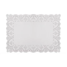 Tortacsipke, fehér, 19x30 cm, 20 lapos, szögletes
