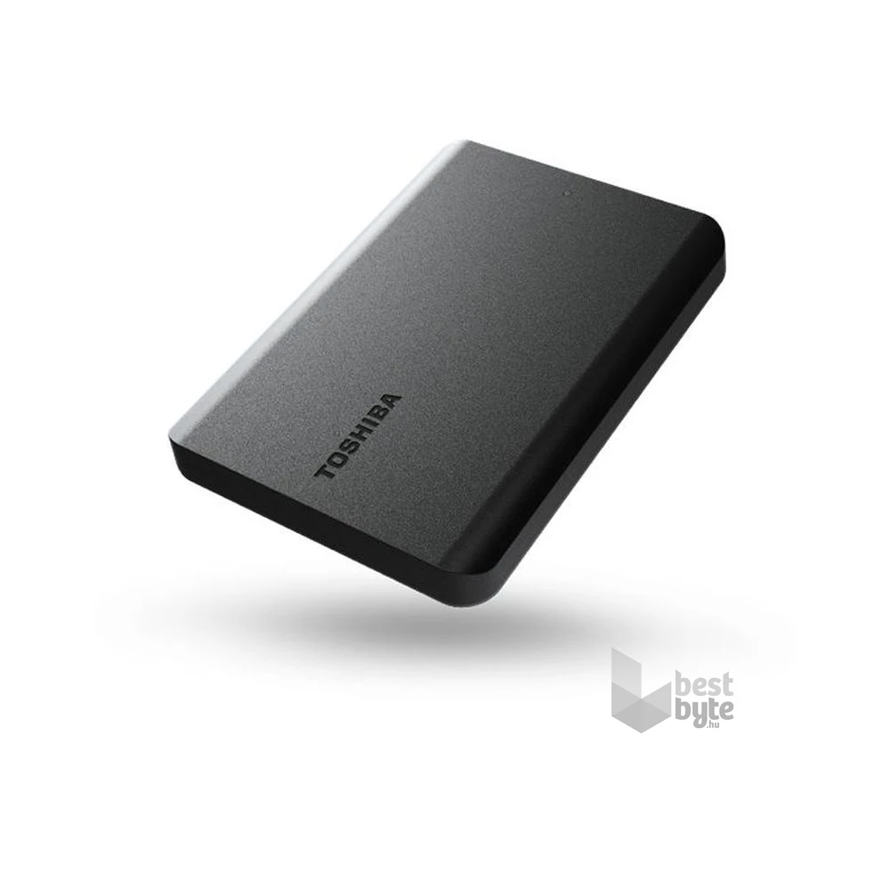 Toshiba 2.5" 2TB Canvio Basics (USB3.0; ~5Gbps; NTFS/HFS+; matt) fekete külső winchester