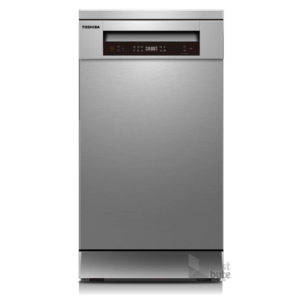 Toshiba DW-10F2EE(S) inox, programok száma: 6, keskeny szabadonálló, 10 terítékes mosogatógép 