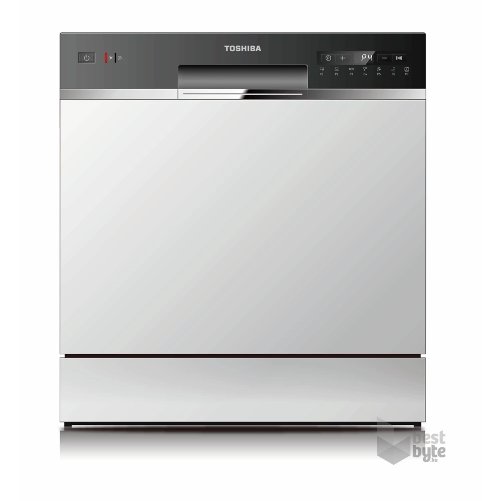 Toshiba DW-08T2EE(W) fehér, programok száma: 8, asztali, 8 terítékes mosogatógép 