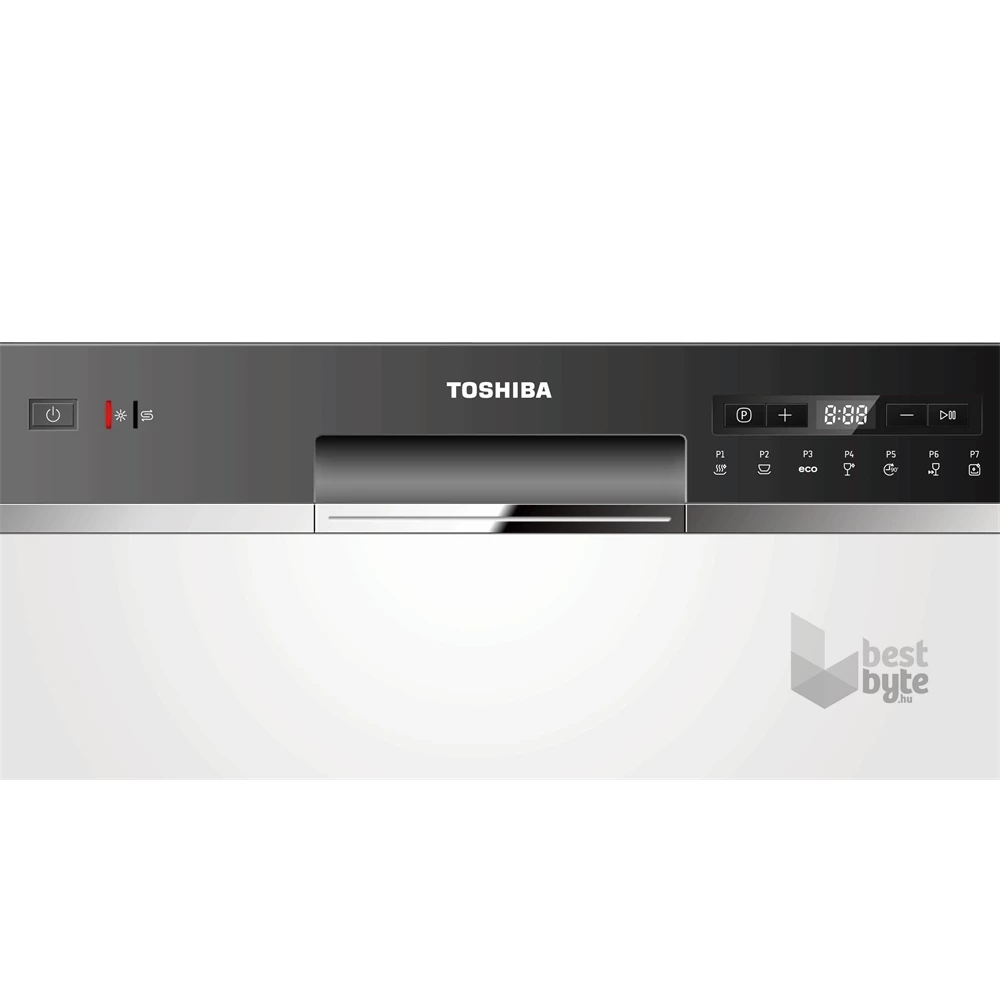 Toshiba DW-08T2EE(W) fehér, programok száma: 8, asztali, 8 terítékes mosogatógép 