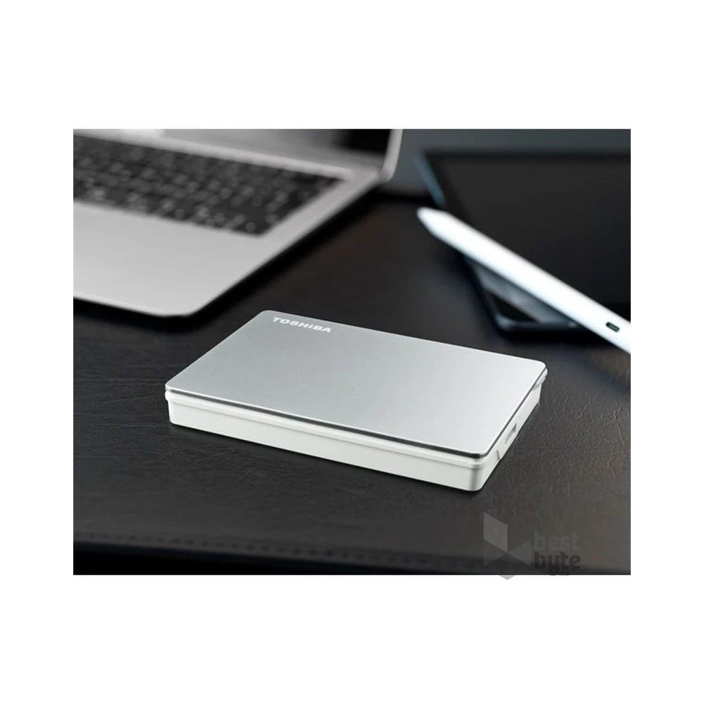 Toshiba Külső HDD 2.5" - 4TB Canvio Flex Ezüst (USB3.2 Gen 1. (USB-A, USB Type-C; ~5Gbps; exFAT+; Mac kompatibilis)