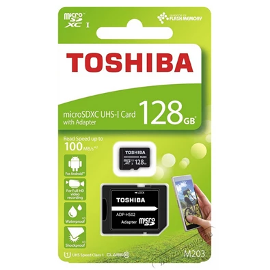 Toshiba M203 128GB SD micro (SDXC Class 10 UHS-I U1) (THN-M203K1280EA) memória kártya adapterrel
