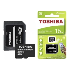 Toshiba M203 16GB SD micro (SDXC Class 10 UHS-I U1) (THN-M203K0160EA) memória kártya adapterrel