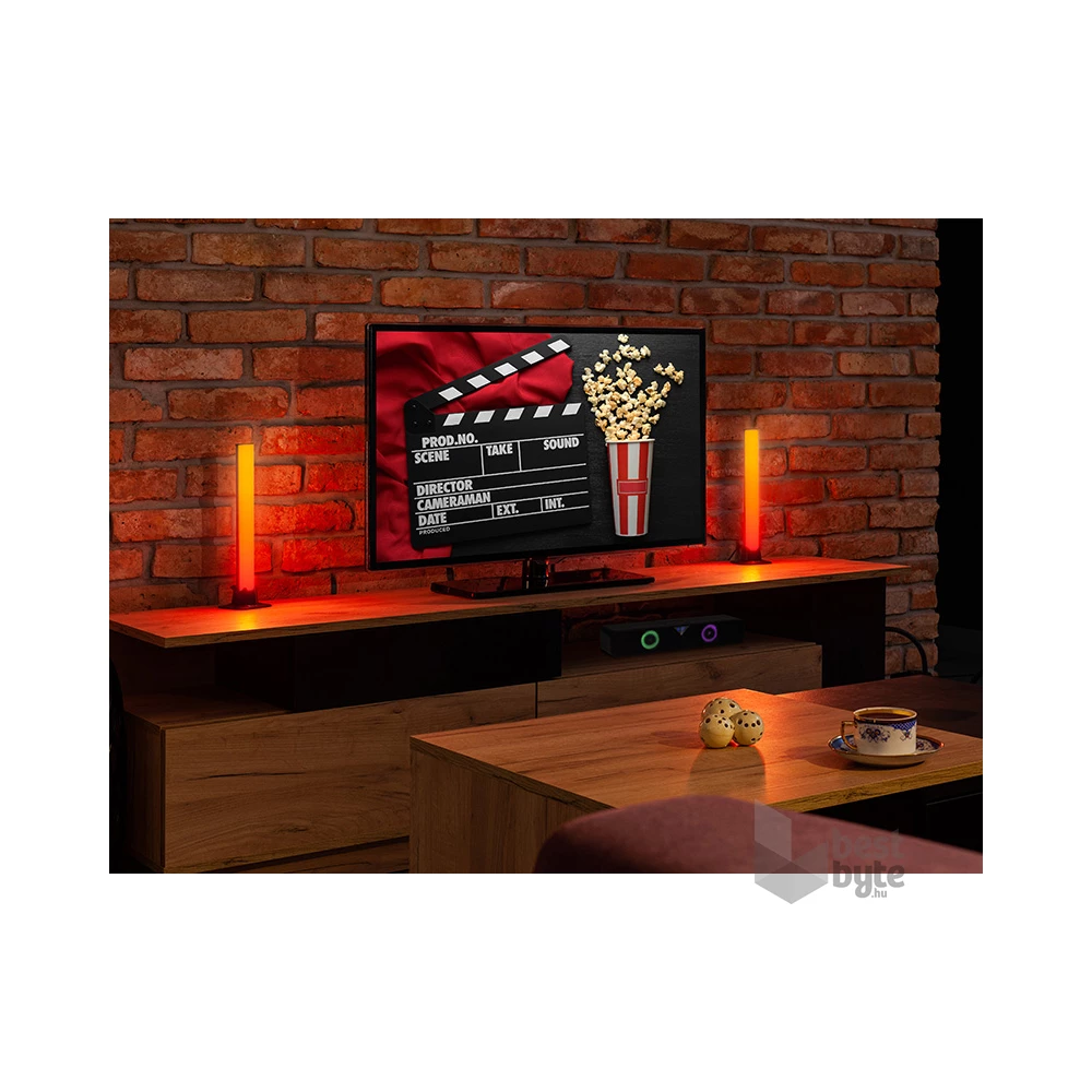 Tracer TRAOSW47008 Ambience Smart Desk 5 W/10 világítási mód/USB/Bluetooth 5.0/RGB világítás/fekete/gamer/asztali lámpa