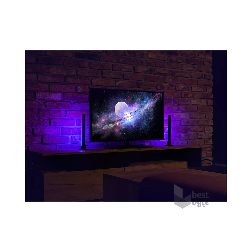 Tracer TRAOSW47008 Ambience Smart Desk 5 W/10 világítási mód/USB/Bluetooth 5.0/RGB világítás/fekete/gamer/asztali lámpa