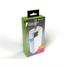 Tracer Blaze 30 000 mAh PD 65W Quick Charge 3.0 fehér hordozható power bank