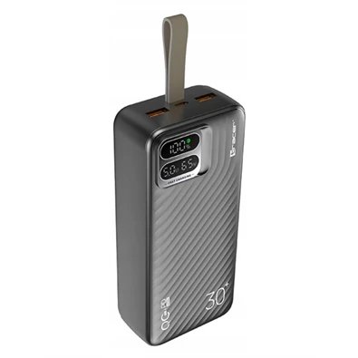 Tracer Blaze 30 000 mAh PD 65W Quick Charge 3.0 fekete hordozható power bank