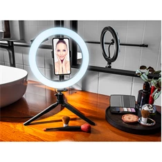 Tracer TRAOSW46747 Ring Light 10 W/26 cm/600-1300 lm/gyűrűs LED lámpa mini állvánnyal