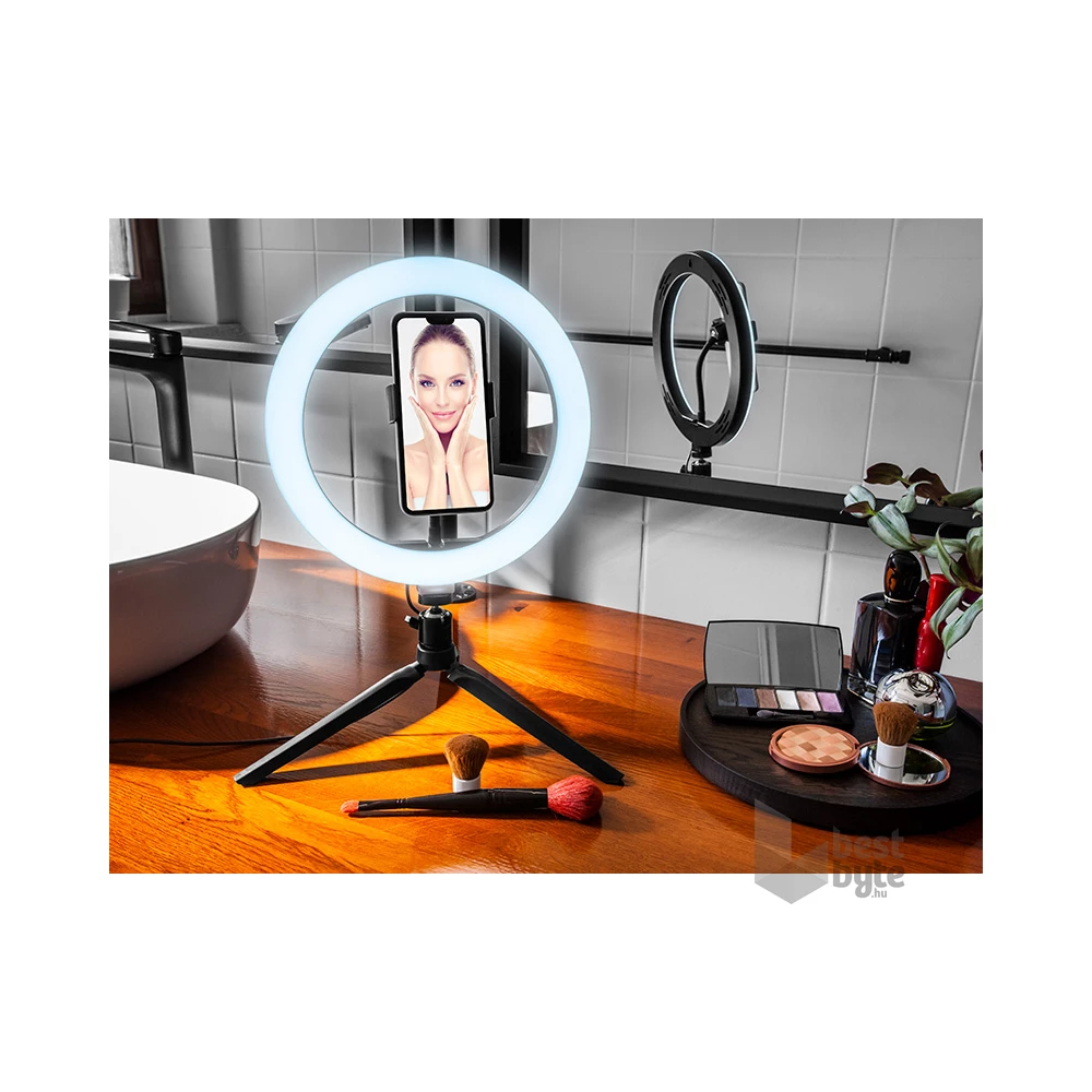 Tracer TRAOSW46747 Ring Light 10 W/26 cm/600-1300 lm/gyűrűs LED lámpa mini állvánnyal