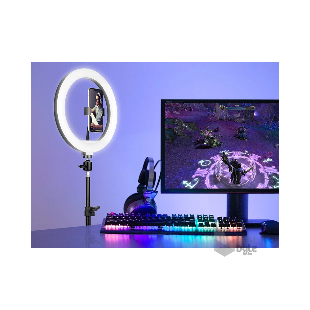 Tracer TRAOSW46745 Ring Light 15 W/30 cm/900-1700 lm/gyűrűs LED lámpa normál állvánnyal