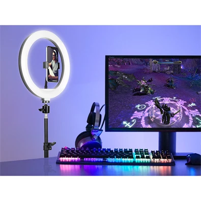 Tracer TRAOSW46745 Ring Light 15 W/30 cm/900-1700 lm/gyűrűs LED lámpa normál állvánnyal