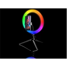 Tracer TRAOSW46807 Ring Light 8 W/26 cm/600-1700 lm/RGB/gyűrűs LED lámpa mini állvánnyal