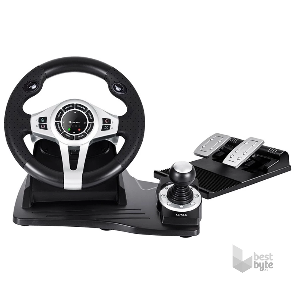 Tracer TRAJOY46524 Roadster 4in1 PC/PS3/PS4/Xbox/One/Nintendo Switch fekete-ezüst gamer kormány
