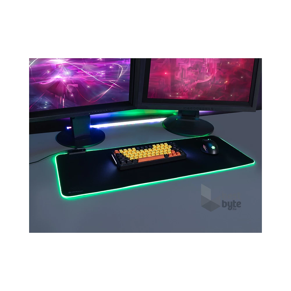 Tracer TRAPAD47549 Maxi RGB GameZone 800x300 mm RGB világítás szövet fekete billentyűzet és egérpad