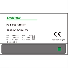 Tracon ESPD1+2-DC50-1000 egybeépített T1+T2 DC típusú túlfeszültséglevezető