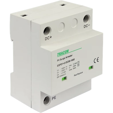 Tracon ESPD1+2-DC50-1000 egybeépített T1+T2 DC típusú túlfeszültséglevezető