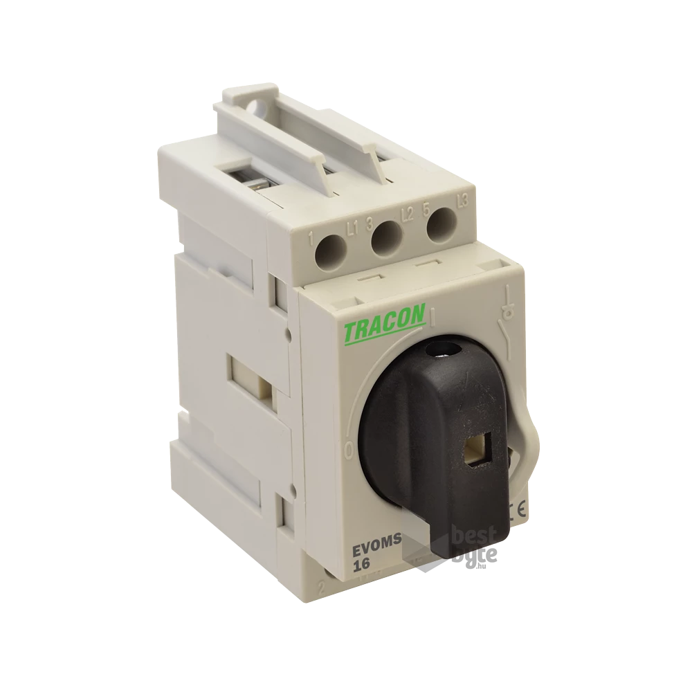 Tracon EVOMS40/3 400V, 50Hz, 40A, 3P, 10mm2 sorolható lakatolható szakaszoló kapcsoló