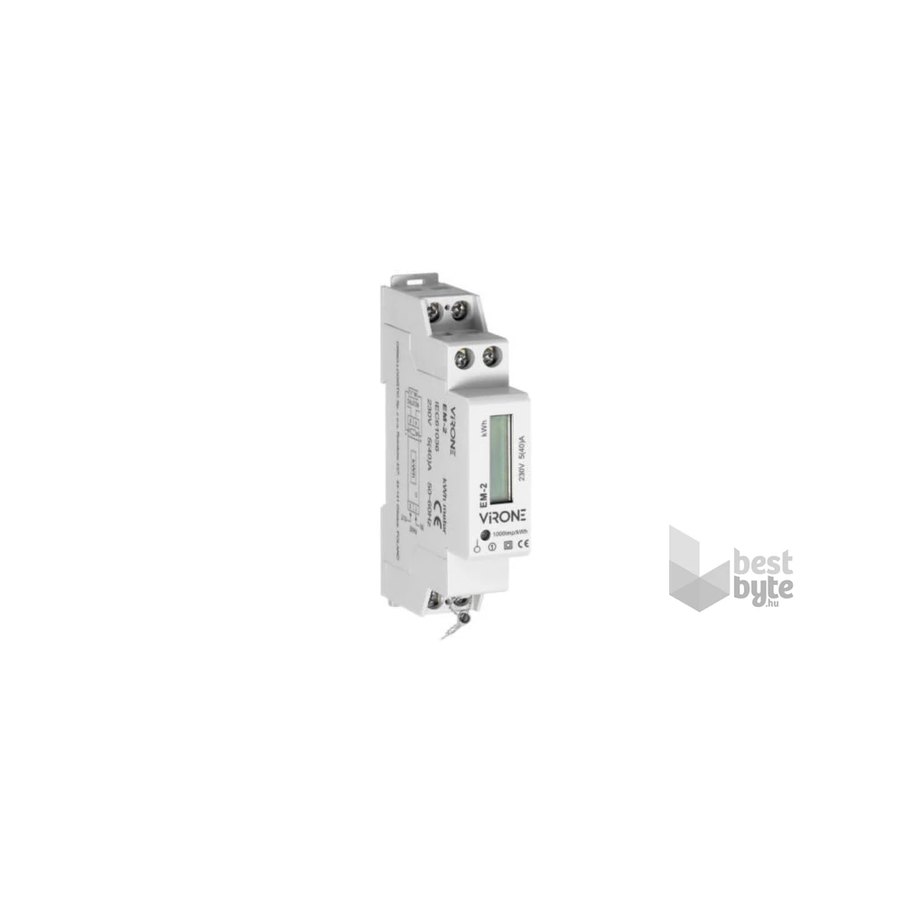 Tracon TVOF11 közvetlen, 1 fázisú, 1 modul LCD kijelzésű fogyasztásmérő