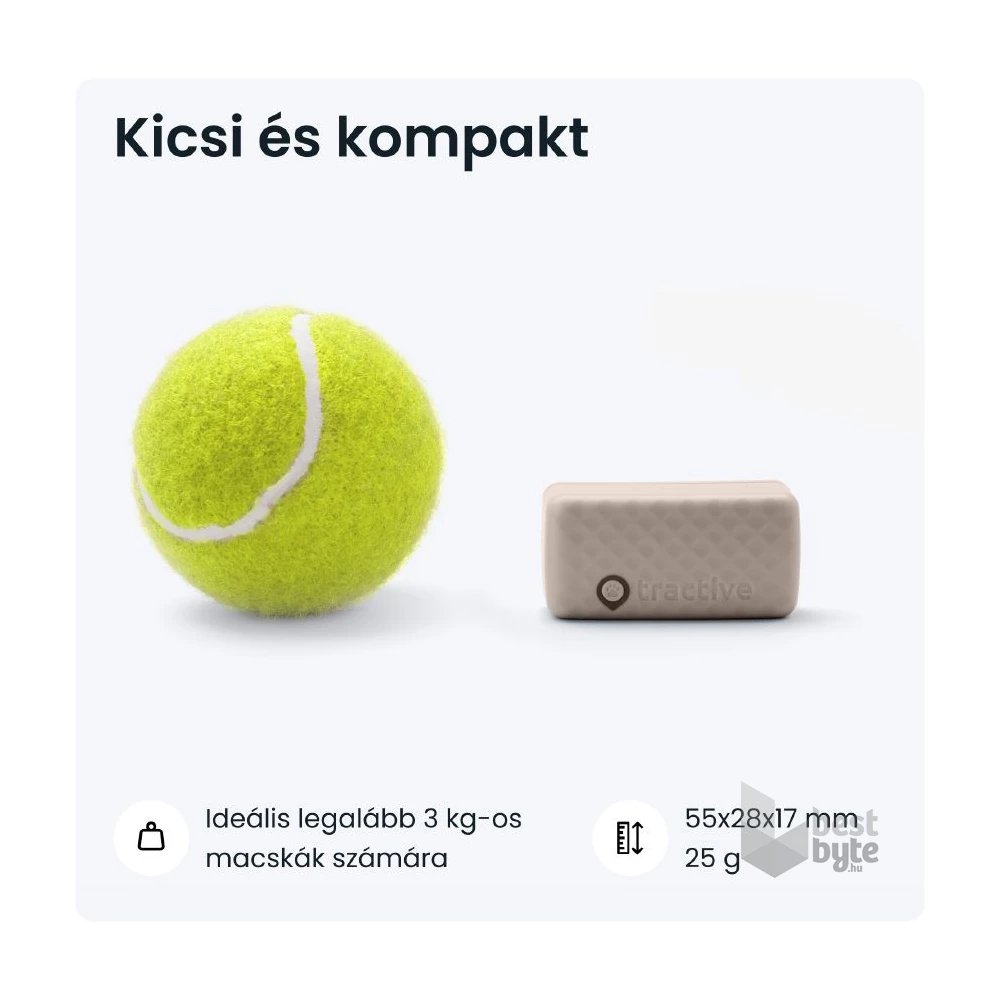 Tractive GPS CAT Mini barna macska GPS nyomkövető és tevékenységfigyelő