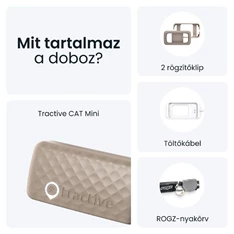 Tractive GPS CAT Mini barna macska GPS nyomkövető és tevékenységfigyelő