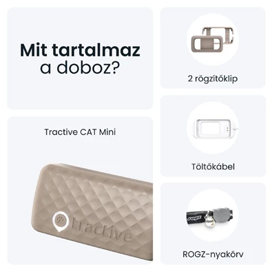 Tractive GPS CAT Mini barna macska GPS nyomkövető és tevékenységfigyelő