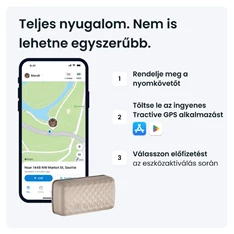 Tractive GPS CAT Mini barna macska GPS nyomkövető és tevékenységfigyelő