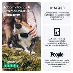 Tractive GPS CAT Mini kék macska GPS nyomkövető és tevékenységfigyelő