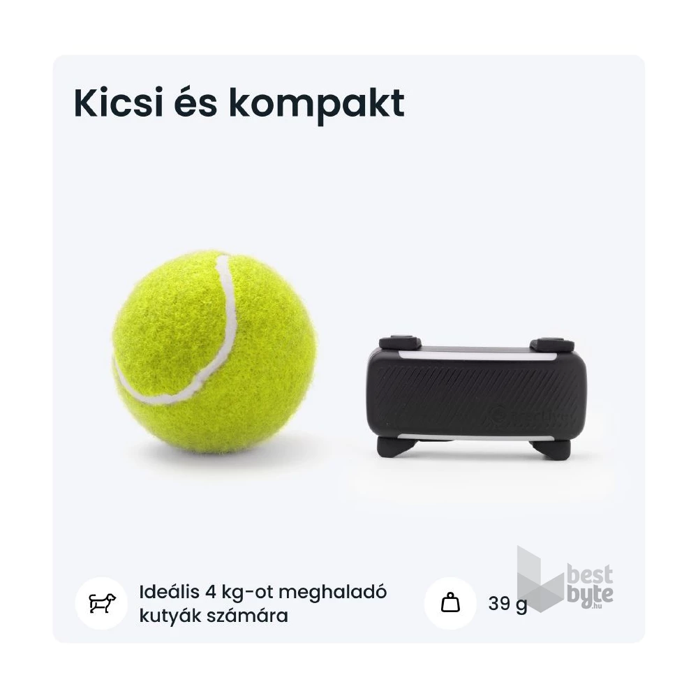 Tractive GPS DOG 6 fekete kutya GPS nyomkövető és tevékenységfigyelő