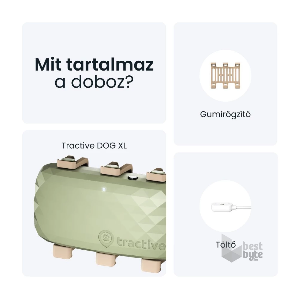 Tractive GPS DOG XL zöld kutya GPS nyomkövető és tevékenységfigyelő
