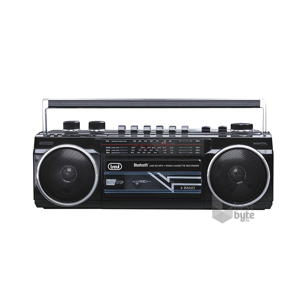 Trevi RR501 retro Bluetooth/USB fekete kazettás rádió